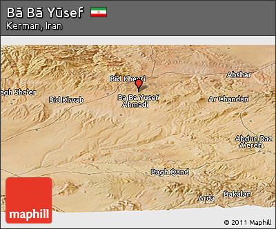 Satellite Panoramic Map of Bā Bā Yūsef