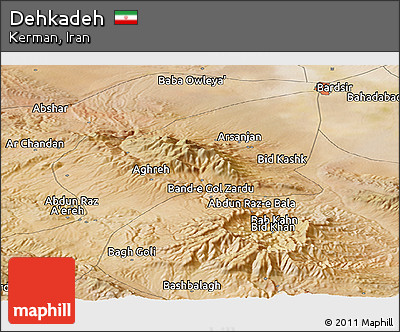 Satellite Panoramic Map of Dehkadeh