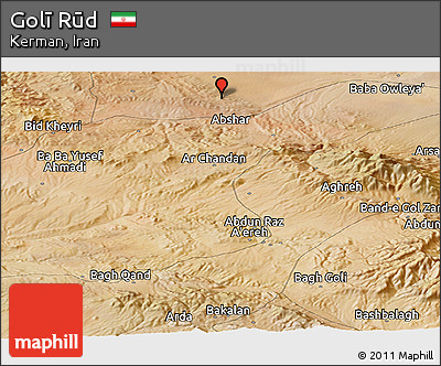 Satellite Panoramic Map of Golī Rūd