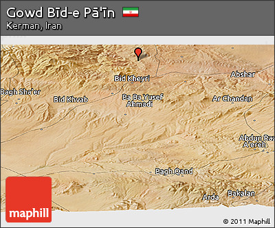 Satellite Panoramic Map of Gowd Bīd-e Pā'īn