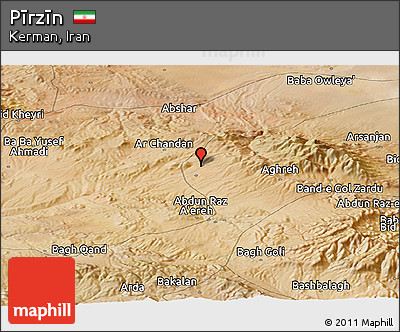 Satellite Panoramic Map of Pīrzīn