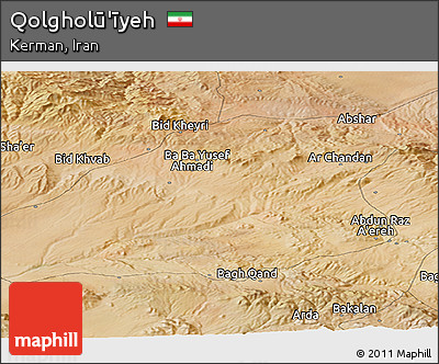 Satellite Panoramic Map of Qolgholū'īyeh