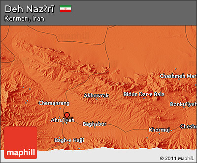Political 3D Map of Deh Naz̄rī