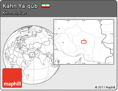 Blank Location Map of Kahn Ya`qūb