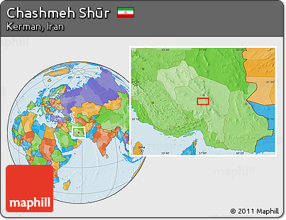 Political Location Map of Chashmeh Shūr