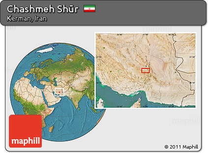 Satellite Location Map of Chashmeh Shūr
