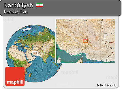 Satellite Location Map of Kantū'īyeh