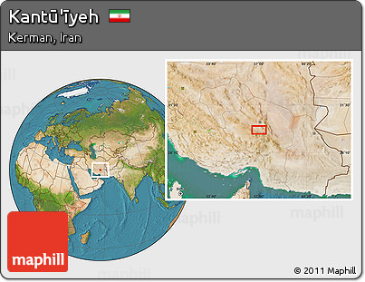 Satellite Location Map of Kantū'īyeh