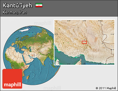Satellite Location Map of Kantū'īyeh
