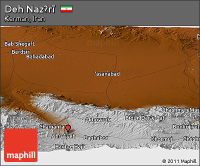 Physical Panoramic Map of Deh Naz̄rī