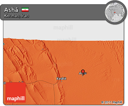 Political 3D Map of Ashā