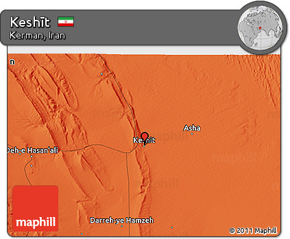 Political 3D Map of Keshīt