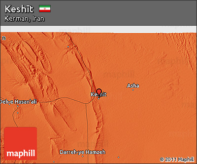 Political 3D Map of Keshīt