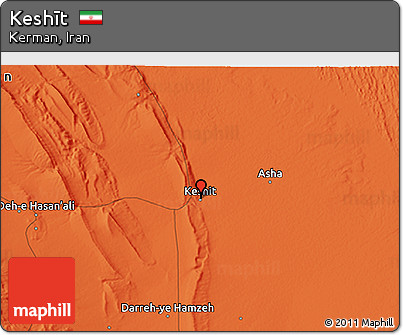 Political 3D Map of Keshīt