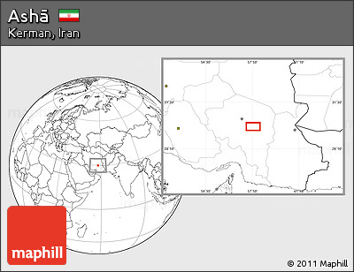 Blank Location Map of Ashā