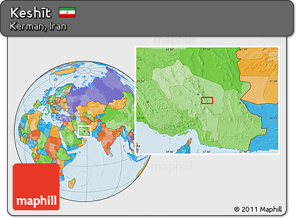 Political Location Map of Keshīt