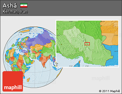 Political Location Map of Ashā