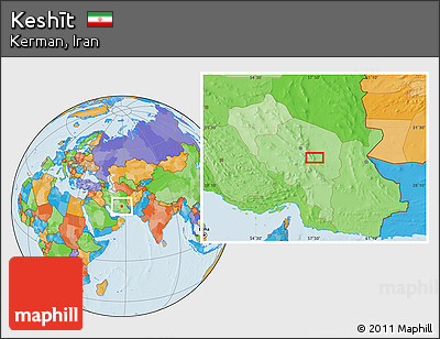 Political Location Map of Keshīt