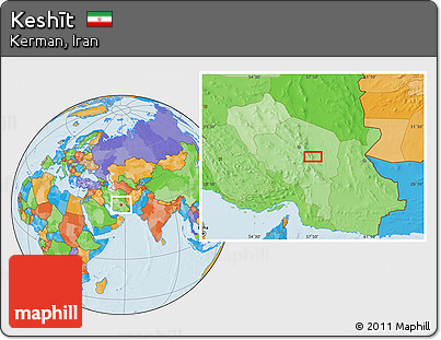 Political Location Map of Keshīt