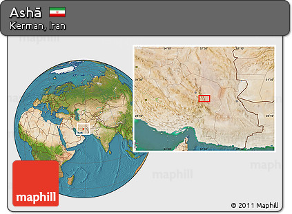 Satellite Location Map of Ashā
