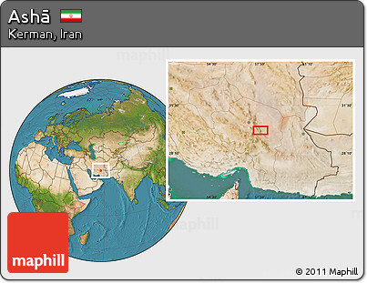 Satellite Location Map of Ashā