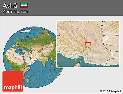 Satellite Location Map of Ashā