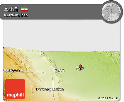 Physical Panoramic Map of Ashā