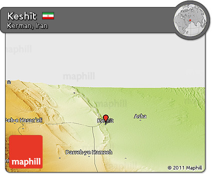 Physical Panoramic Map of Keshīt