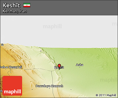 Physical Panoramic Map of Keshīt