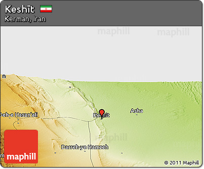 Physical Panoramic Map of Keshīt