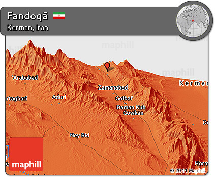 Political Panoramic Map of Fandoqā