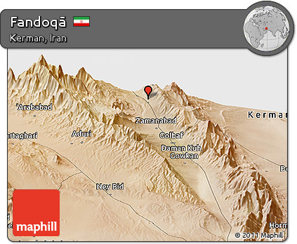 Satellite Panoramic Map of Fandoqā