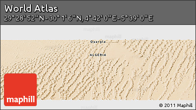 Satellite Panoramic Map of the Area around 29° 44' 59" N, 5° 10' 30" E