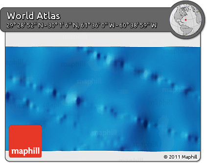 Physical 3D Map of the Area around 29° 44' 59" N, 61° 7' 30" W