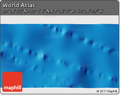 Physical 3D Map of the Area around 29° 44' 59" N, 61° 7' 30" W