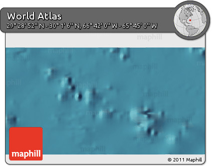 Satellite 3D Map of the Area around 29° 44' 59" N, 66° 13' 29" W