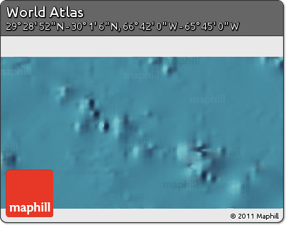 Satellite 3D Map of the Area around 29° 44' 59" N, 66° 13' 29" W