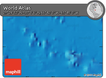 Physical Map of the Area around 29° 44' 59" N, 66° 13' 29" W