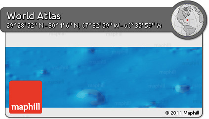 Shaded Relief Panoramic Map of the Area around 29° 44' 59" N, 67° 4' 29" W