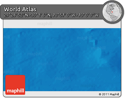 Physical 3D Map of the Area around 29° 44' 59" N, 70° 28' 29" W