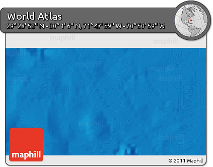 Physical 3D Map of the Area around 29° 44' 59" N, 71° 19' 29" W