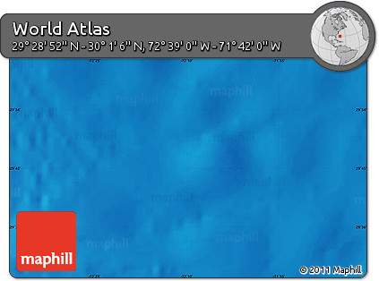 Physical Map of the Area around 29° 44' 59" N, 72° 10' 30" W