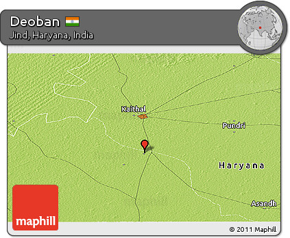Physical Panoramic Map of Deoban