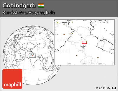 Blank Location Map of Gobindgarh