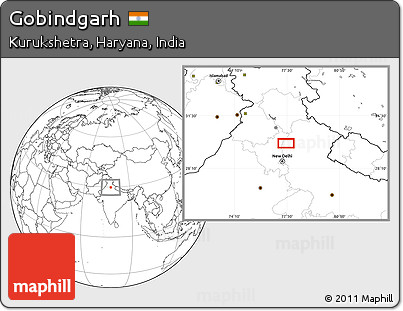 Blank Location Map of Gobindgarh