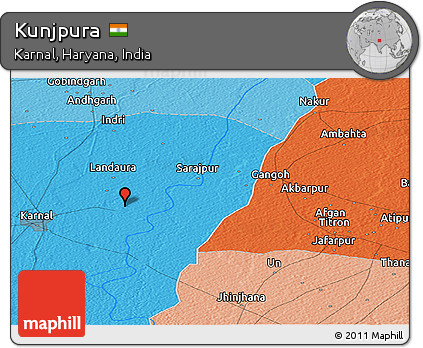 Political Panoramic Map of Kunjpura