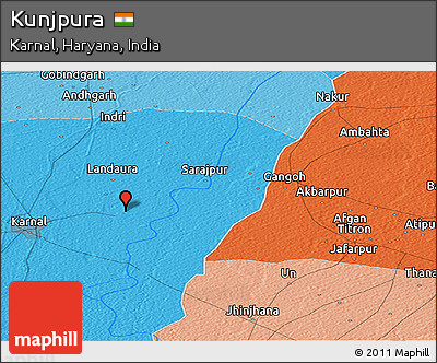 Political Panoramic Map of Kunjpura