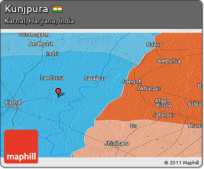 Political Panoramic Map of Kunjpura