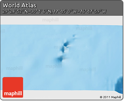 Shaded Relief 3D Map of the Area around 29° 44' 59" N, 77° 16' 30" W