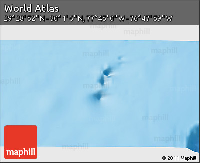Shaded Relief 3D Map of the Area around 29° 44' 59" N, 77° 16' 30" W
